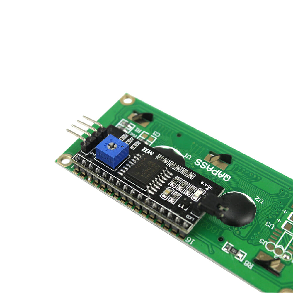 LCD Characters Display 16x02 green and Blue color and IIC / I2C / Interface adapter - Image 4