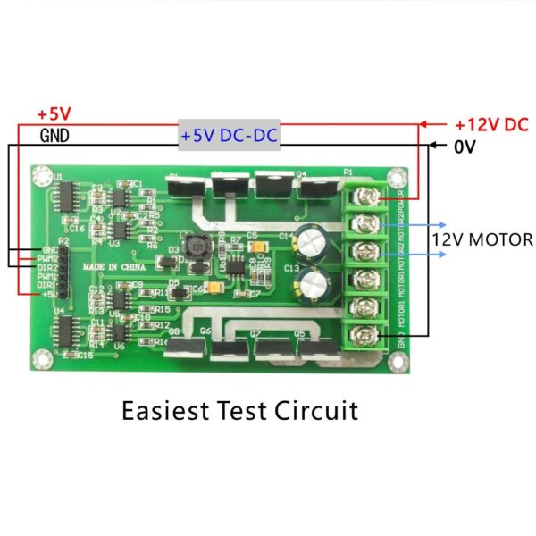 DC Controller 10A  Dual Motor Driver Module board H-bridge DC MOSFET IRF3205 3-36V 10A Peak 30A - Image 3