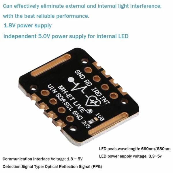 MAX30102 Blood Oxygen - heart rate Sensor - Image 2