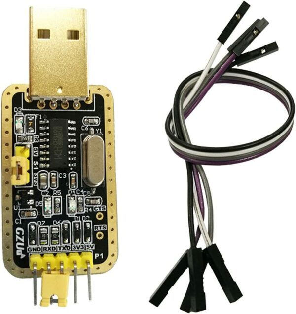 USB UART-TTL adapter 3.3V and 5V with CH340G and wires - Image 2