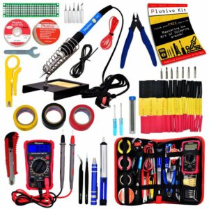 Soldering Iron Kit with Digital Multimeter - All in One - UK Plug