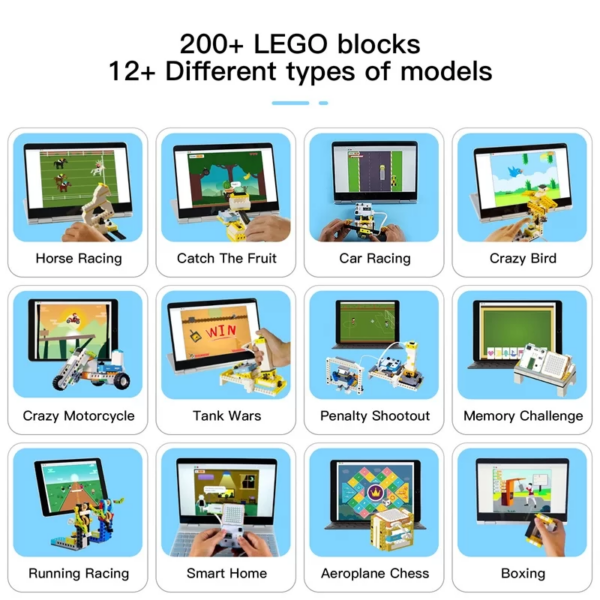 Crowbits-Creator Kit Based on Arduino, 12-in-1 STEM Toy for Kids - Image 5