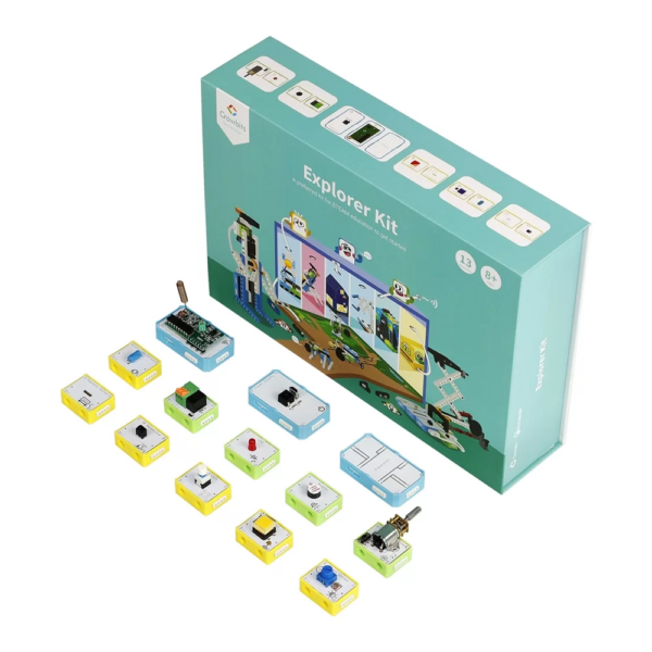Crowbits-Explorer Kit with 13 sensors and compatible with Lego, Creative Project Toys