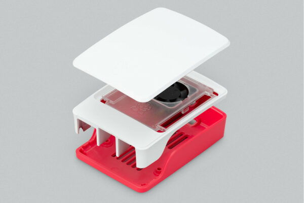 Raspberry Pi Case for Pi 5 - Red/White