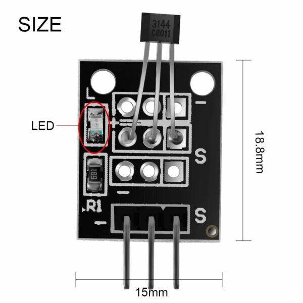 KY-003 Hall Magnetic Sensor Module - Image 4