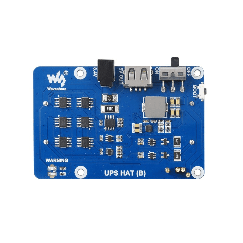 UPS HAT for Raspberry Pi - 5V 5A Output 18650 Li-ion Batteries (Without Battery) - Image 2
