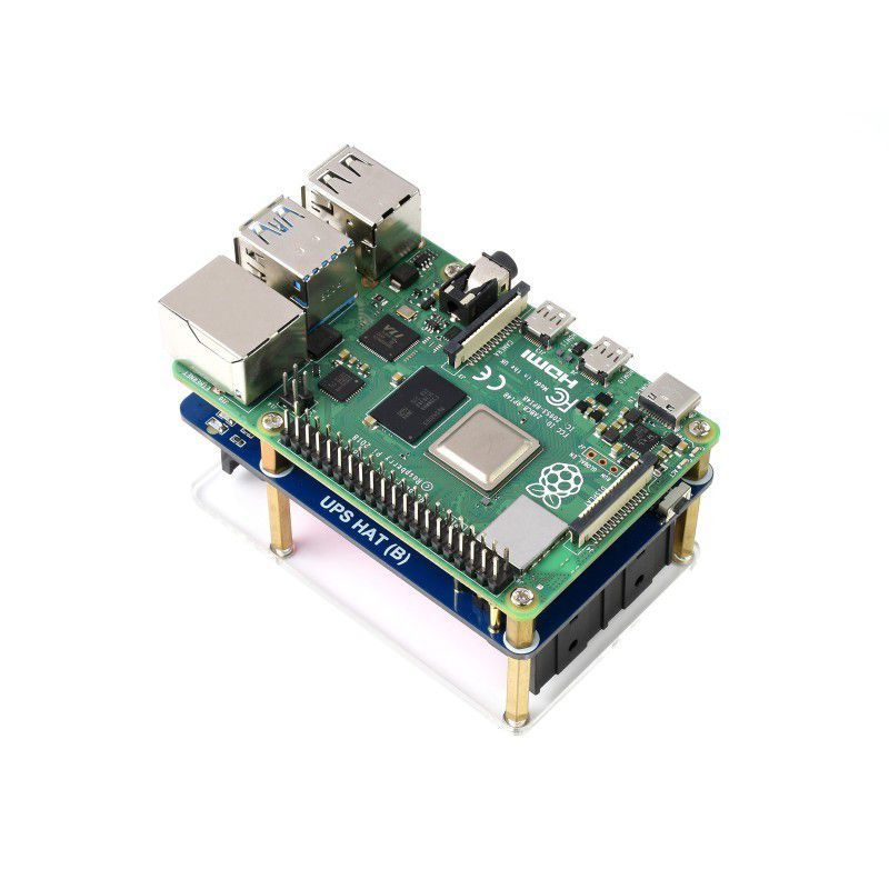 UPS HAT for Raspberry Pi - 5V 5A Output 18650 Li-ion Batteries (Without Battery) - Image 3
