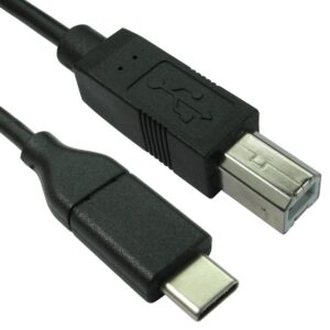 USB Type-C to Type-B (Male) Data Cable (1m) - Black